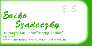 eniko szadeczky business card